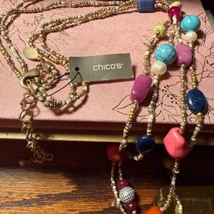 Chico's Multicolor Beaded Necklace! NWT!
